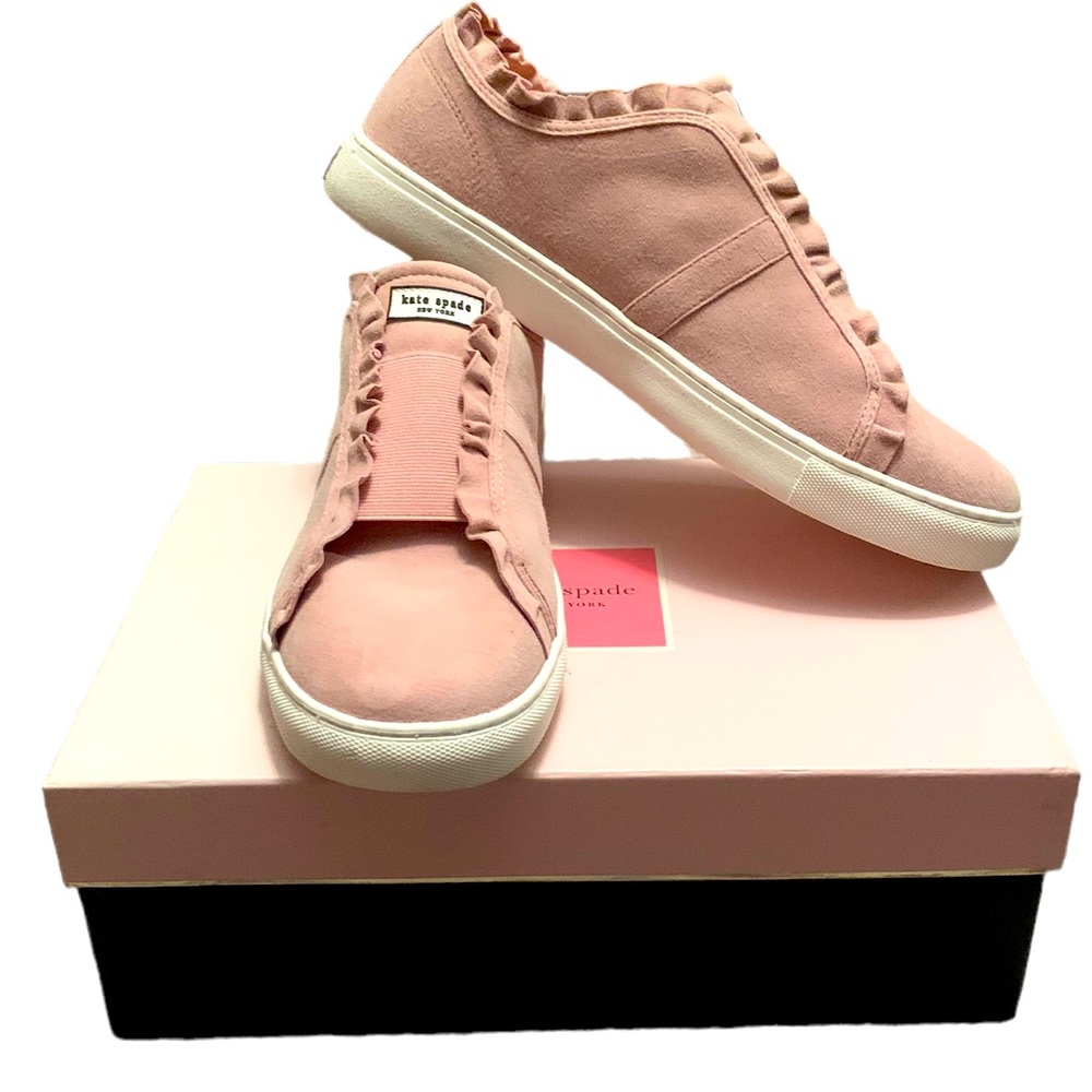 Kate Spade Lance Ruffle Women’s Conch Shell Slip-On Sneaker